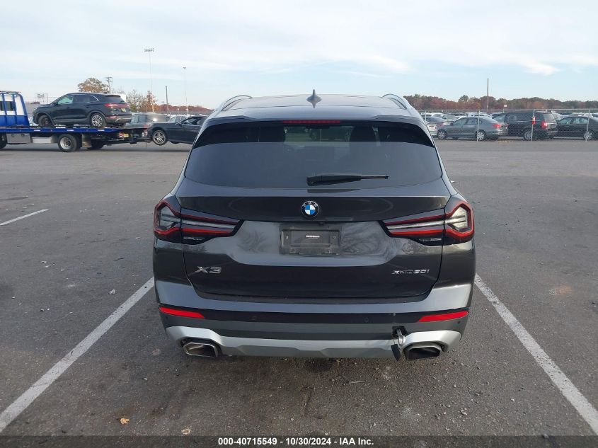 2022 BMW X3 xDrive30I VIN: 5UX53DP03N9J74494 Lot: 40715549