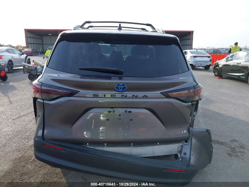 2023 Toyota Sienna Le VIN: 5TDBRKEC1PS139431 Lot: 40715643