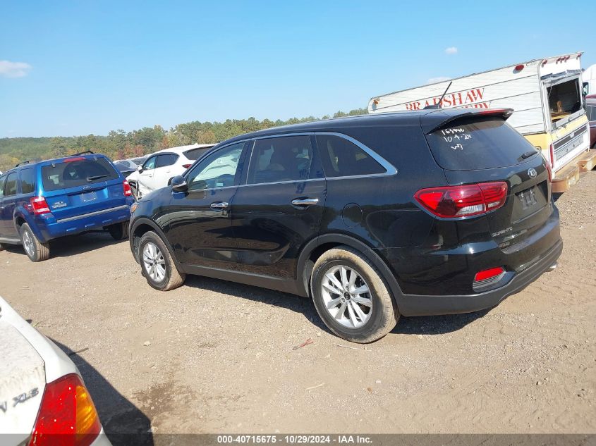 2019 Kia Sorento 2.4L Lx VIN: 5XYPG4A31KG517105 Lot: 40715675