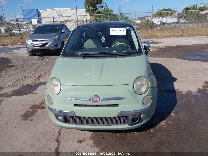 2012 Fiat 500 Lounge VIN: 3C3CFFCR8CT117832 Lot: 40715699