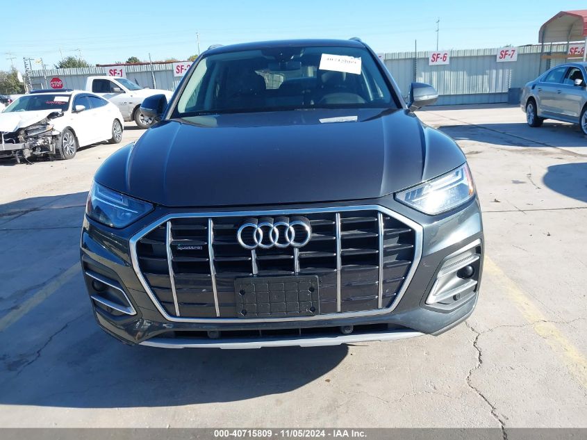 2021 Audi Q5 Premium 45 Tfsi Quattro S Tronic VIN: WA1AAAFY6M2005373 Lot: 40715809