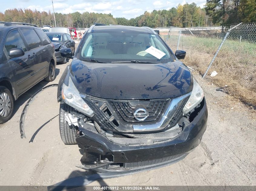 2017 Nissan Murano Sl VIN: 5N1AZ2MG2HN106411 Lot: 40715912