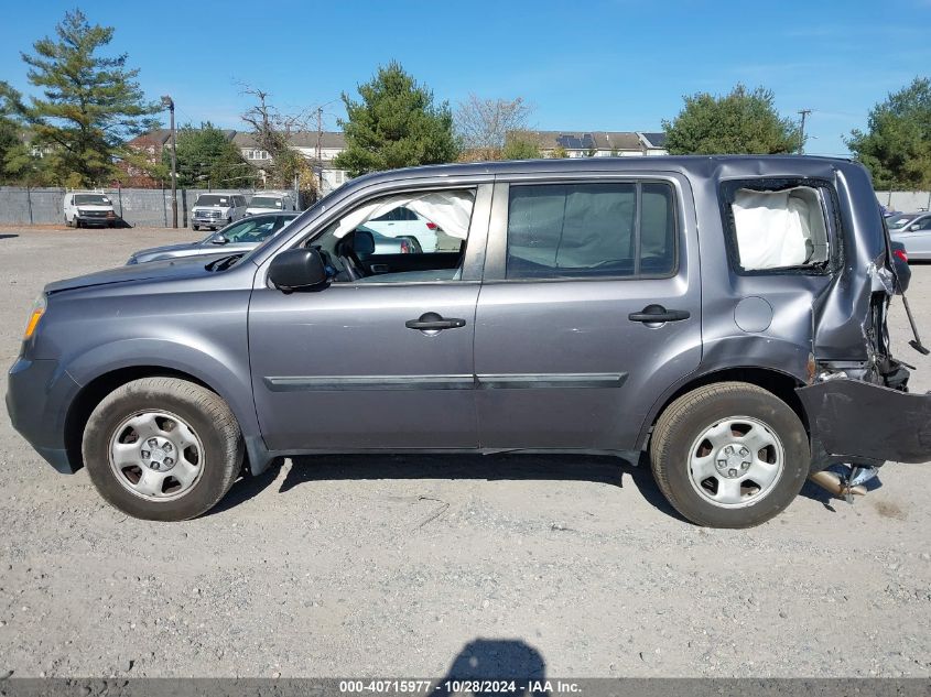 2014 Honda Pilot Lx VIN: 5FNYF4H24EB017066 Lot: 40715977