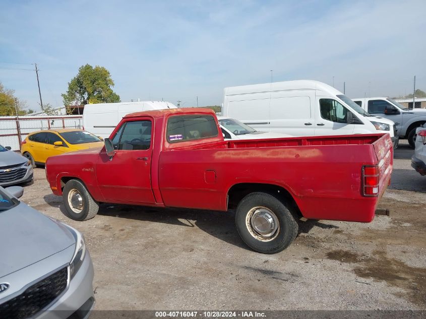 1991 Dodge D-Series D150S VIN: 1B7GE06Y6MS219830 Lot: 40716047