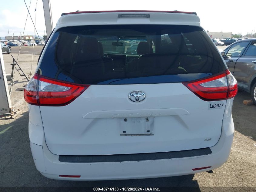 2015 Toyota Sienna Le 8 Passenger VIN: 5TDKK3DC3FS596235 Lot: 40716133