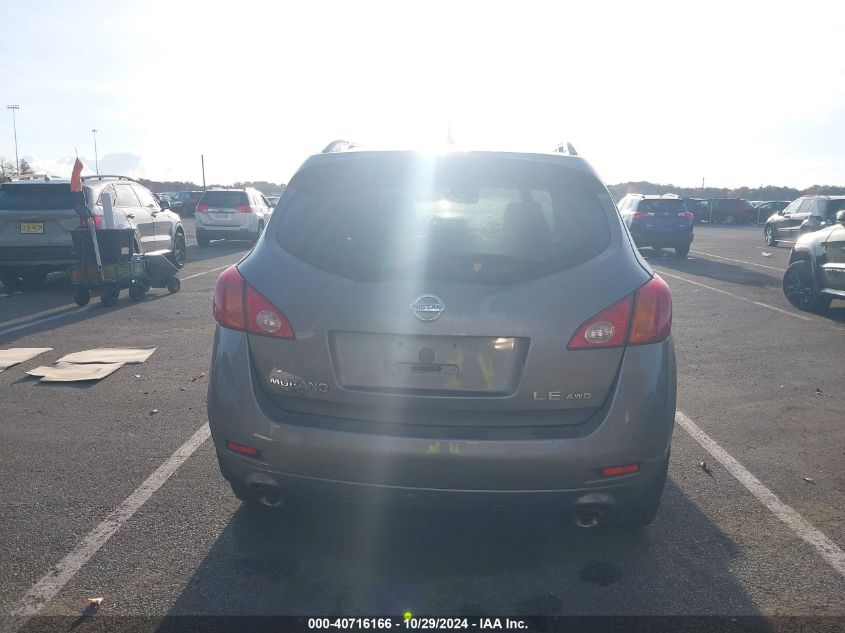 2009 Nissan Murano Le VIN: JN8AZ18W29W123371 Lot: 40716166