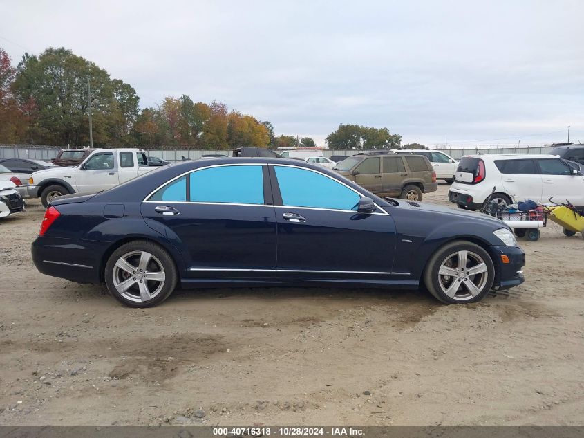 2012 Mercedes-Benz S-Class S 550 VIN: WDDNG9EB4CA482539 Lot: 40716318