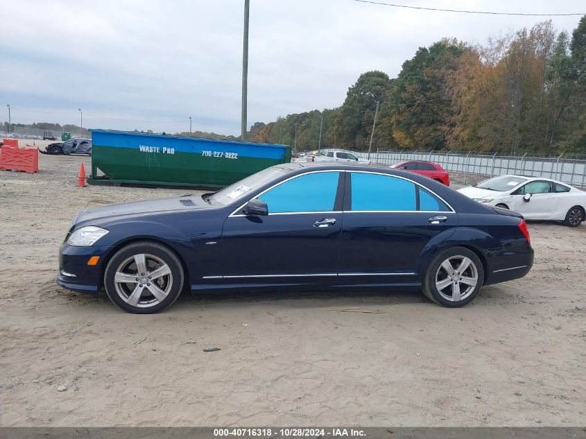 2012 Mercedes-Benz S-Class S 550 VIN: WDDNG9EB4CA482539 Lot: 40716318