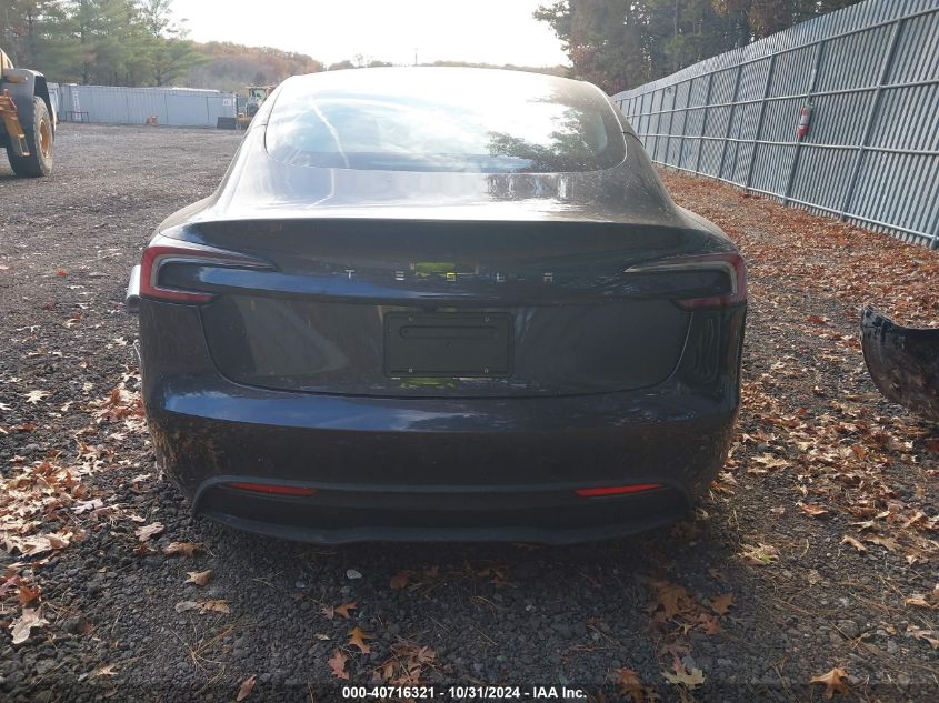 2024 TESLA MODEL 3 REAR-WHEEL DRIVE - 5YJ3E1EA0RF750468