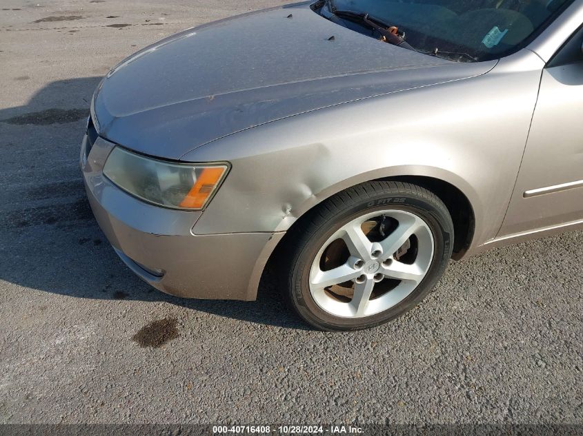 2006 Hyundai Sonata Gls V6/Lx V6 VIN: 5NPEU46F56H008278 Lot: 40716408