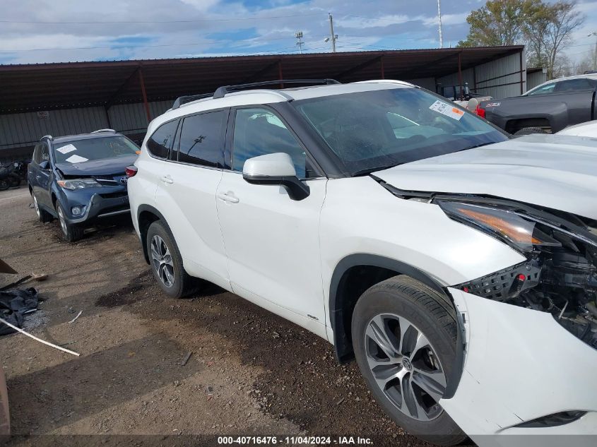 2022 Toyota Highlander Hybrid Xle VIN: 5TDHBRCH5N5543268 Lot: 40716476