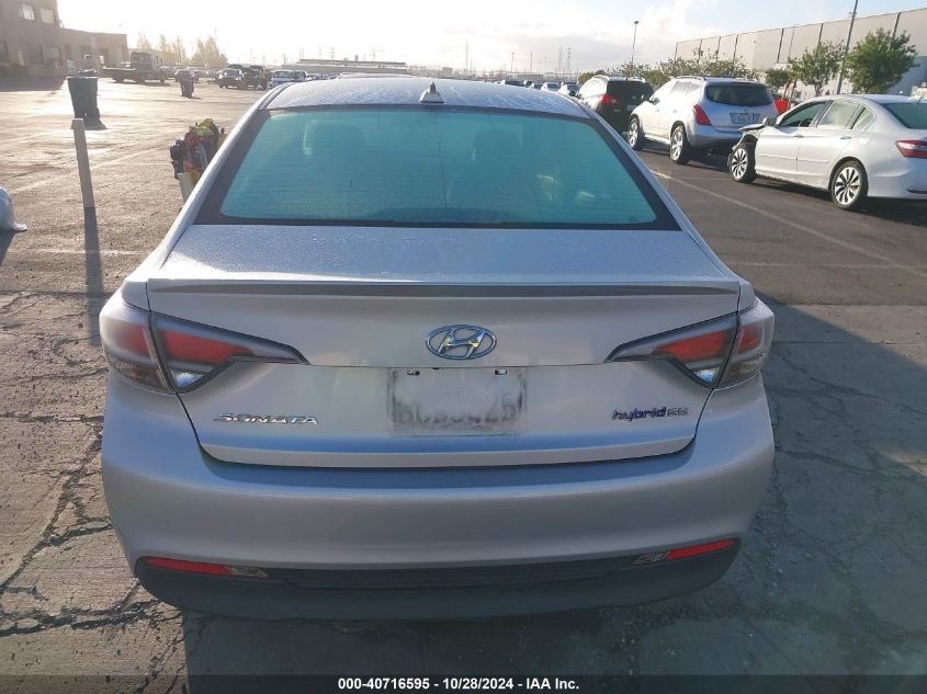 2016 Hyundai Sonata Hybrid Se VIN: KMHE24L18GA014000 Lot: 40716595