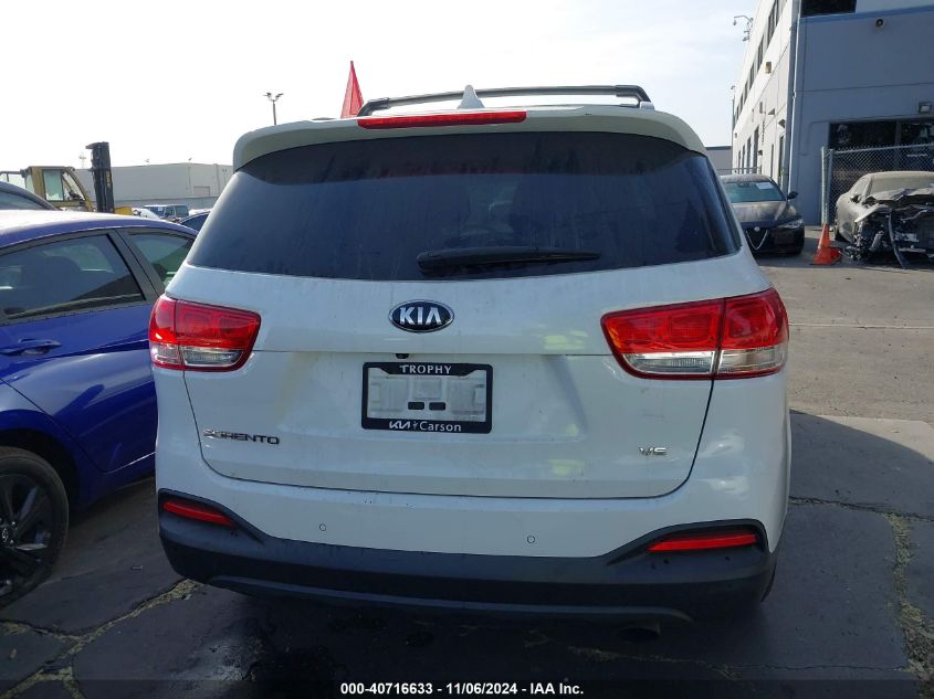 2016 Kia Sorento 3.3L Lx VIN: 5XYPG4A59GG109802 Lot: 40716633