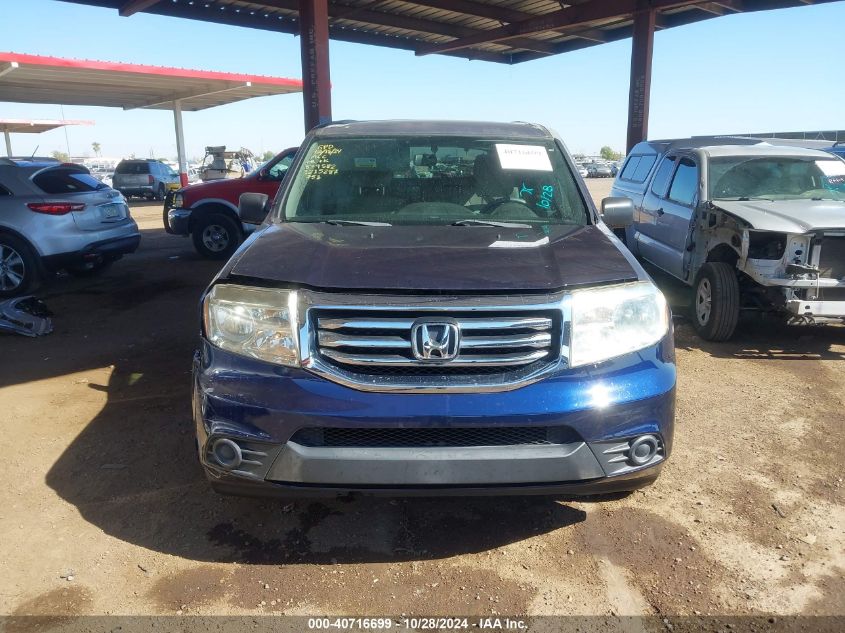 2013 Honda Pilot Lx VIN: 5FNYF3H27DB004563 Lot: 40716699