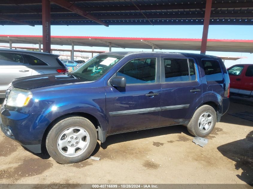 2013 Honda Pilot Lx VIN: 5FNYF3H27DB004563 Lot: 40716699