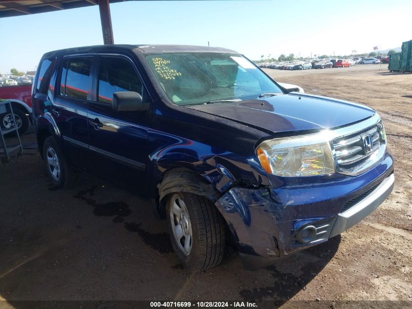 2013 Honda Pilot Lx VIN: 5FNYF3H27DB004563 Lot: 40716699