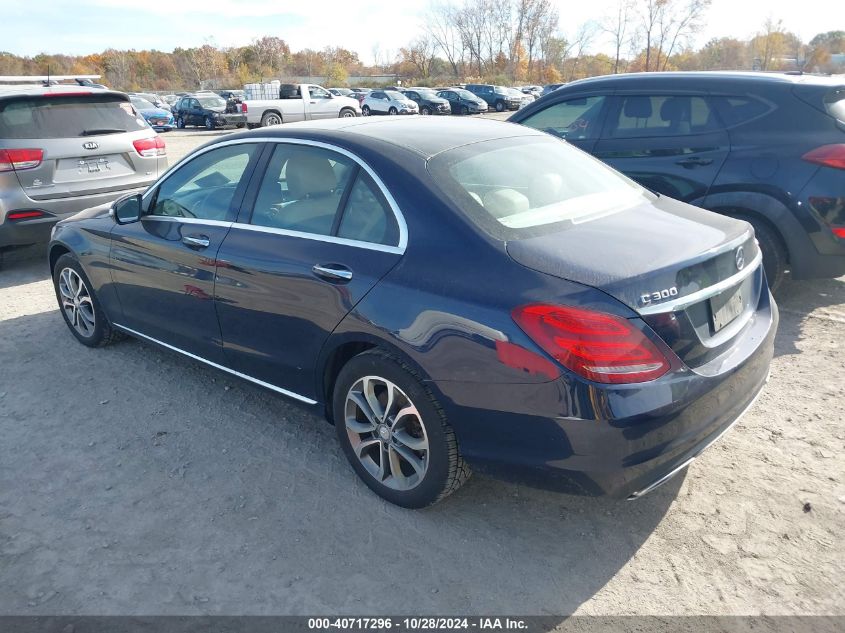 2015 Mercedes-Benz C 300 4Matic/Luxury 4Matic/Sport 4Matic VIN: 55SWF4KB3FU041522 Lot: 40717296