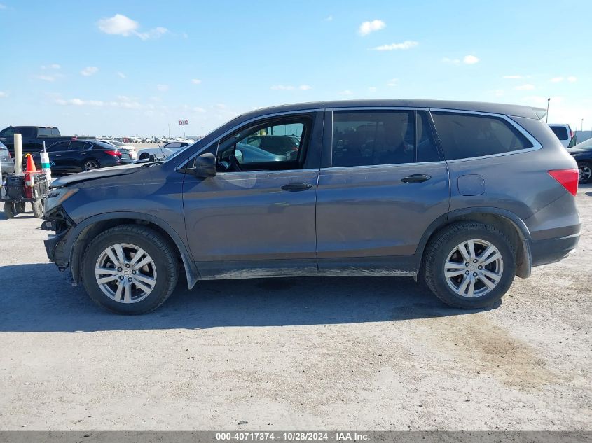 2017 Honda Pilot Lx VIN: 5FNYF5H14HB007946 Lot: 40717374