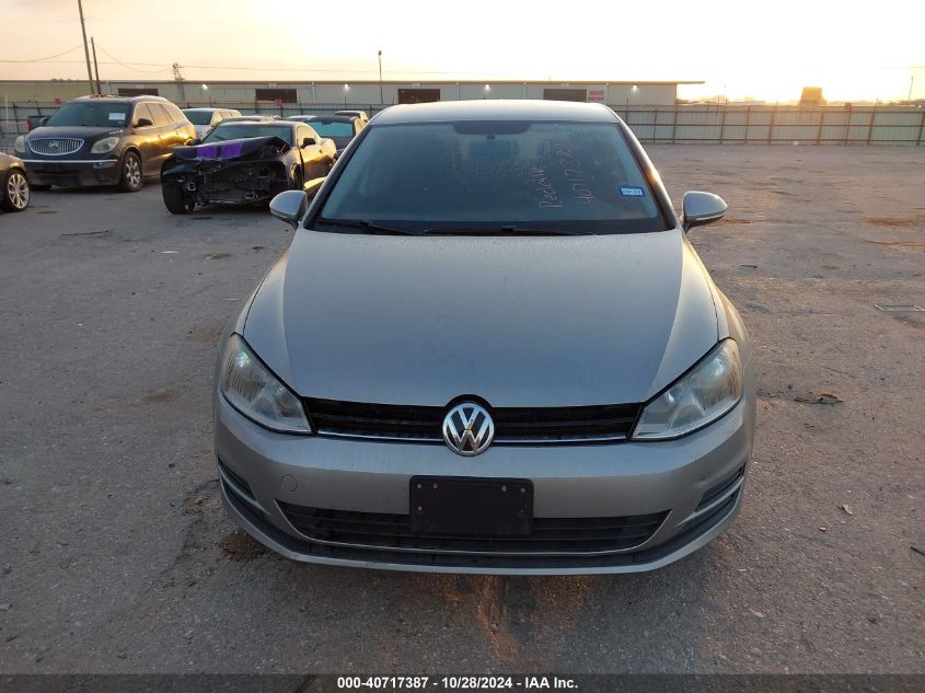 2015 Volkswagen Golf Tsi S 4-Door VIN: 3VW217AU7FM027893 Lot: 40717387