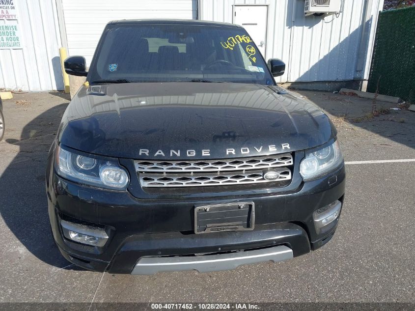 2016 Land Rover Range Rover Sport 3.0L V6 Supercharged Hse VIN: SALWR2PF9GA589245 Lot: 40717452