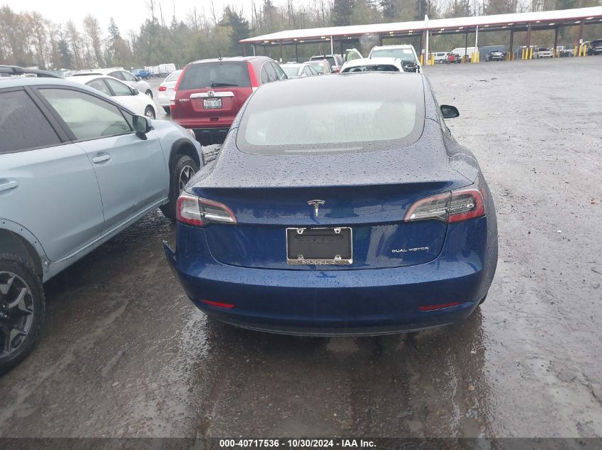 2022 Tesla Model 3 Long Range Dual Motor All-Wheel Drive VIN: 5YJ3E1EB3NF263509 Lot: 40717536