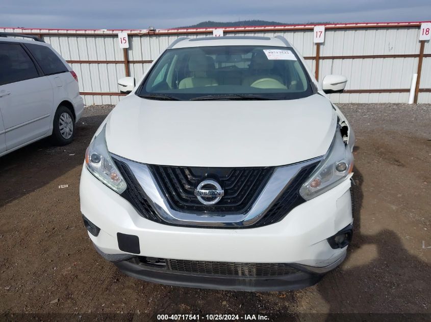 2017 Nissan Murano Sl VIN: 5N1AZ2MH6HN107392 Lot: 40717541