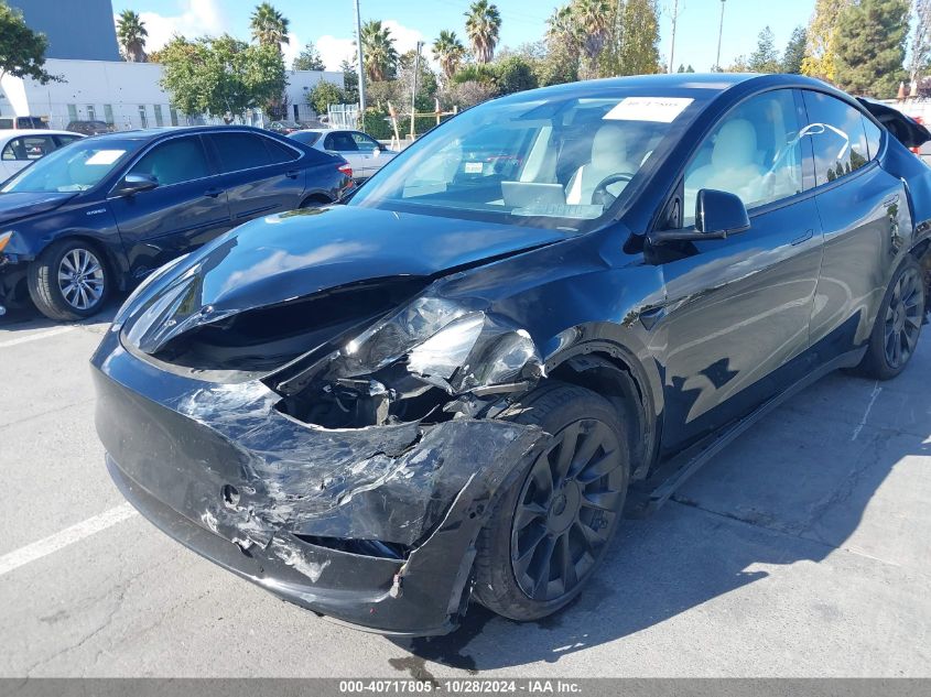 2021 Tesla Model Y Long Range Dual Motor All-Wheel Drive VIN: 5YJYGAEEXMF244190 Lot: 40717805