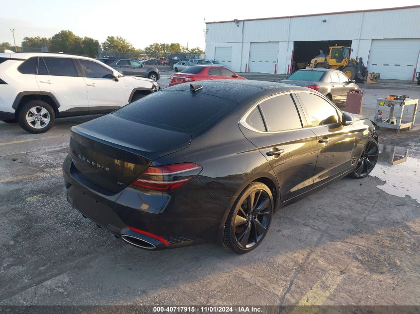 VIN KMTG54TE8PU134385 2023 Genesis G70, 3.3T Rwd no.4