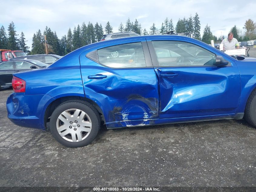 2013 Dodge Avenger Se V6 VIN: 1C3CDZAGXDN751234 Lot: 40718083