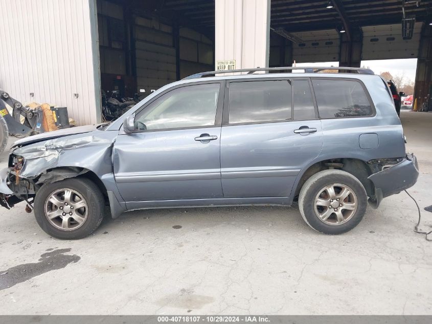 2006 Toyota Highlander V6 VIN: JTEEP21A860140340 Lot: 40718107