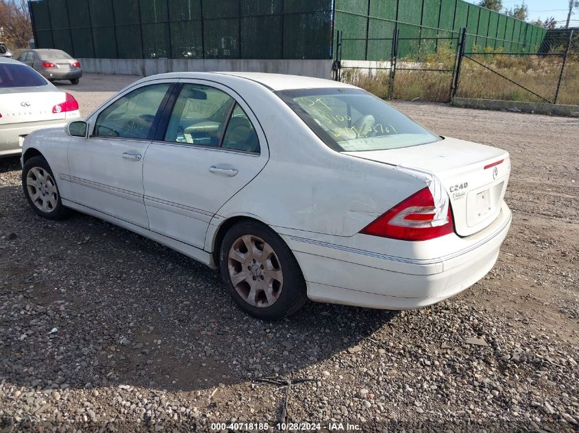 2005 Mercedes-Benz C 240 Luxury 4Matic VIN: WDBRF81J85F640228 Lot: 40718185