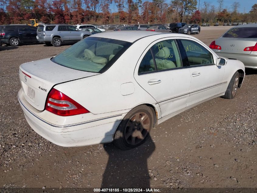 2005 Mercedes-Benz C 240 Luxury 4Matic VIN: WDBRF81J85F640228 Lot: 40718185