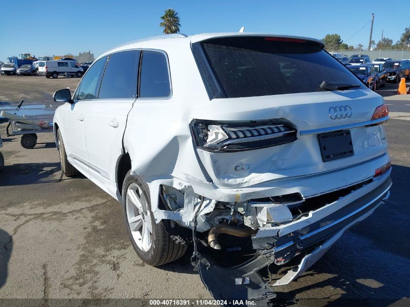 2023 Audi Q7 Premium 55 Tfsi Quattro Tiptronic VIN: WA1AXBF70PD017877 Lot: 40718391