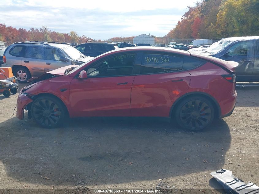 2023 Tesla Model Y Performance Dual Motor All-Wheel Drive VIN: 7SAYGDEF6PF870935 Lot: 40718563