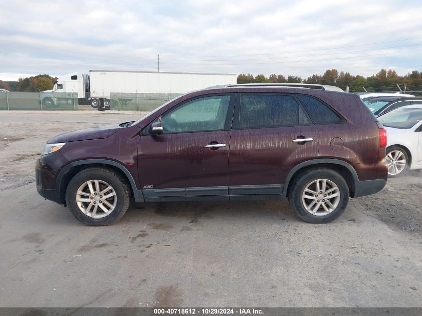 2015 Kia Sorento Lx VIN: 5XYKTCA61FG586263 Lot: 40718612