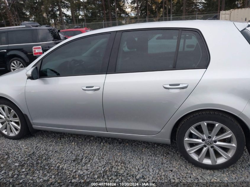 2013 Volkswagen Golf 2.0L Tdi 4-Door VIN: WVWDM7AJ1DW134864 Lot: 40718824