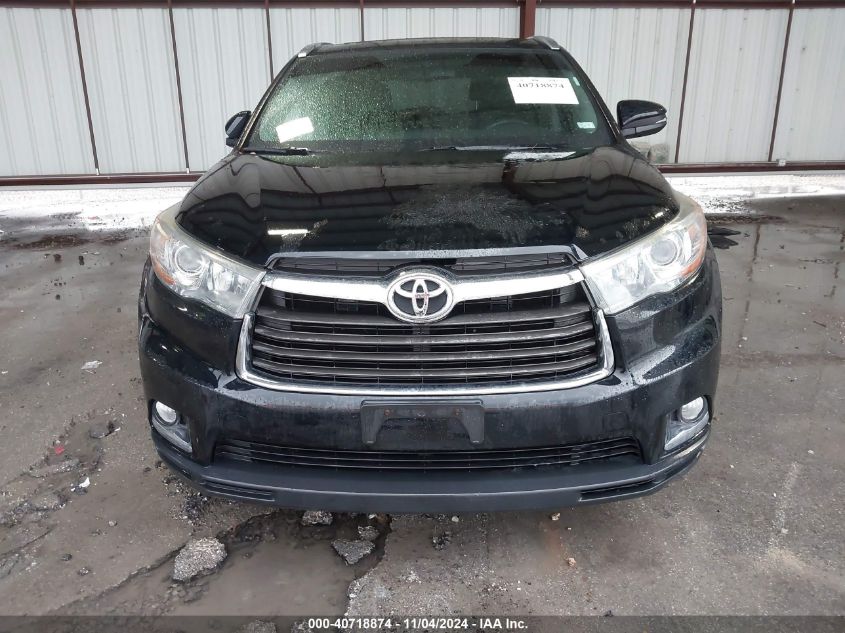 2015 Toyota Highlander Limited V6 VIN: 5TDDKRFH8FS075788 Lot: 40718874