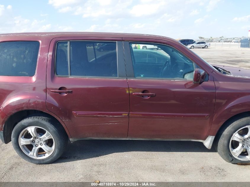 2012 Honda Pilot Ex-L VIN: 5FNYF3H65CB022979 Lot: 40718974