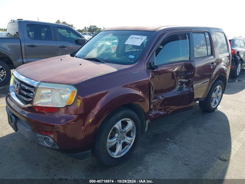 2012 Honda Pilot Ex-L VIN: 5FNYF3H65CB022979 Lot: 40718974