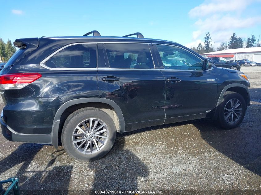 2017 Toyota Highlander Hybrid/Xle VIN: 5TDJGRFHXHS025675 Lot: 40719014