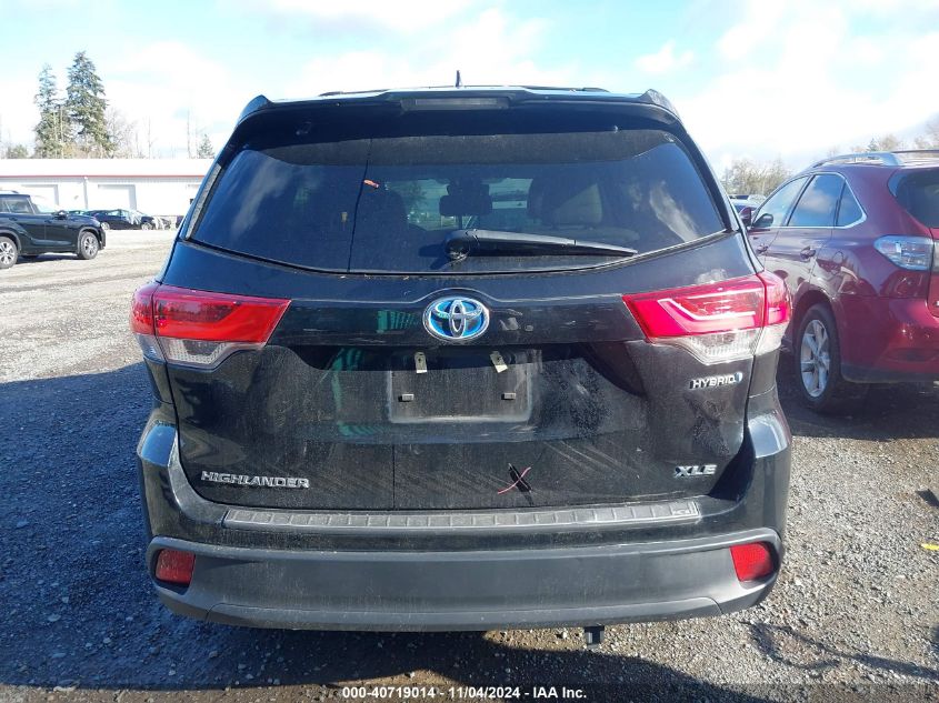 2017 Toyota Highlander Hybrid/Xle VIN: 5TDJGRFHXHS025675 Lot: 40719014