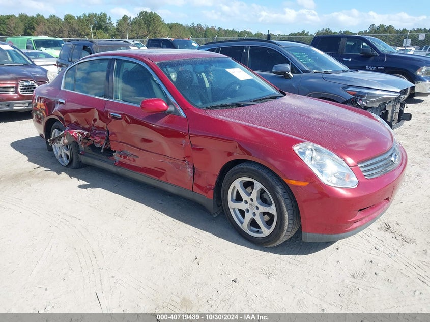 2003 Infiniti G35 Luxury Leather red sedan gasoline JNKCV51EX3M020127 photo #1