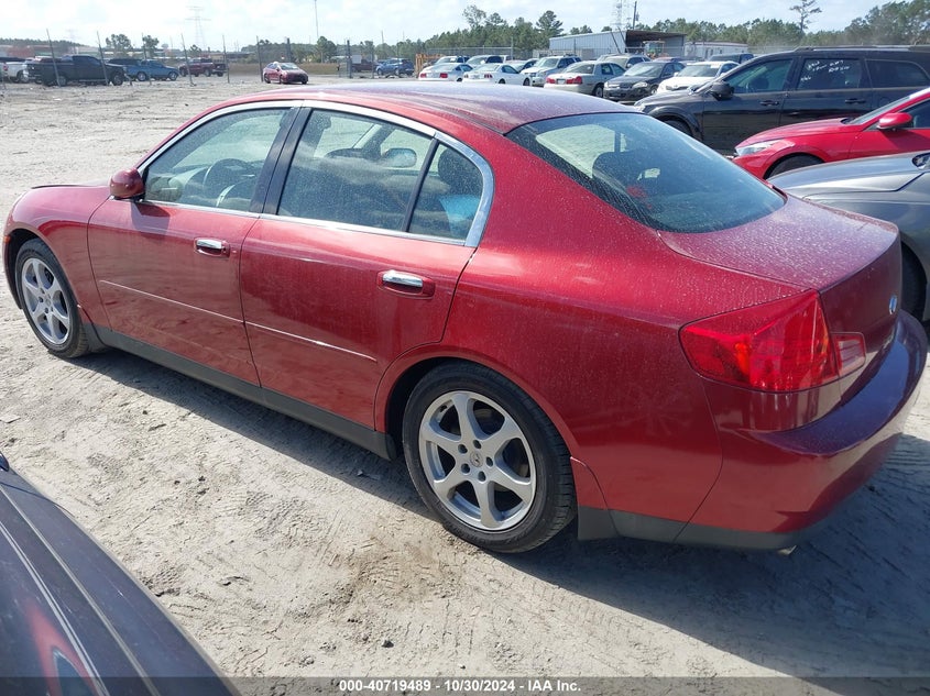 2003 Infiniti G35 Luxury Leather red sedan gasoline JNKCV51EX3M020127 photo #4