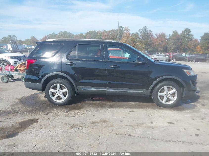 2017 Ford Explorer Xlt VIN: 1FM5K8D86HGD36751 Lot: 40719822