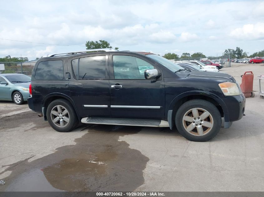 2010 Nissan Armada Platinum VIN: 5N1BA0NF7AN617849 Lot: 40720062