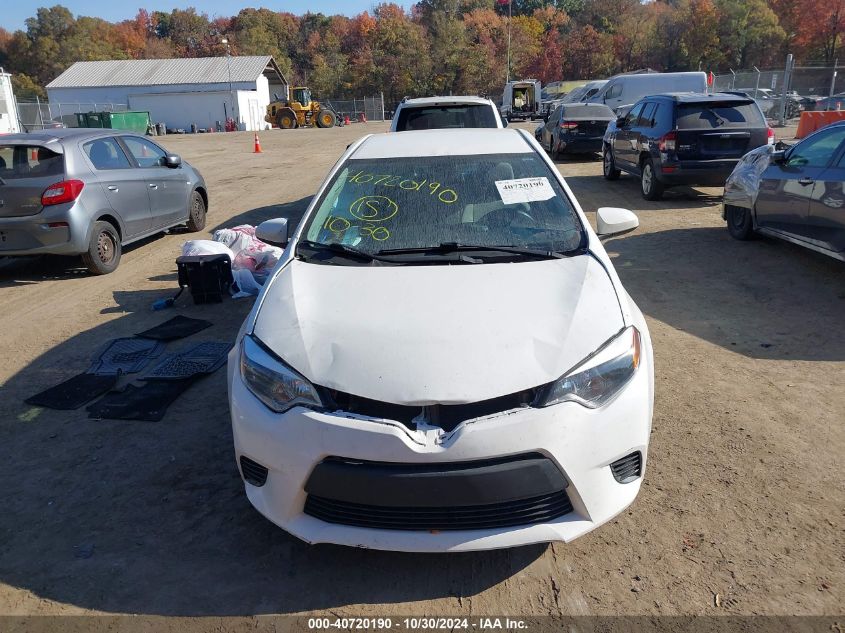 2016 Toyota Corolla Le VIN: 5YFBURHE9GP518044 Lot: 40720190