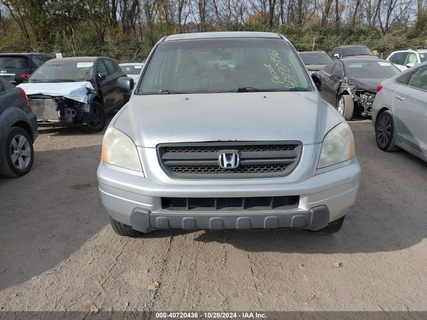 2005 Honda Pilot Lx VIN: 2HKYF18195H519272 Lot: 40720436