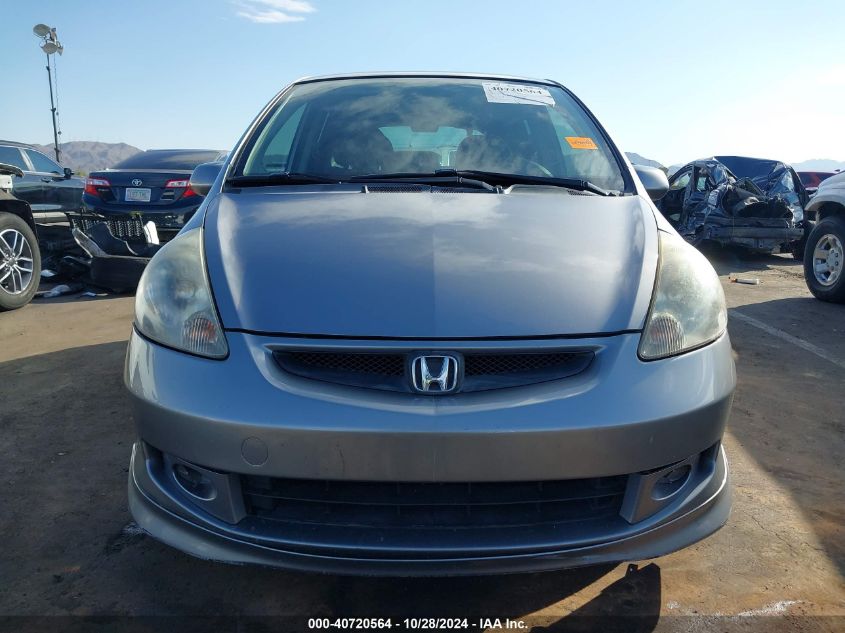 2007 Honda Fit Sport VIN: JHMGD386X7S008505 Lot: 40720564