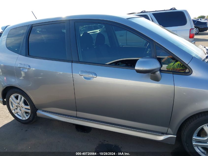 2007 Honda Fit Sport VIN: JHMGD386X7S008505 Lot: 40720564