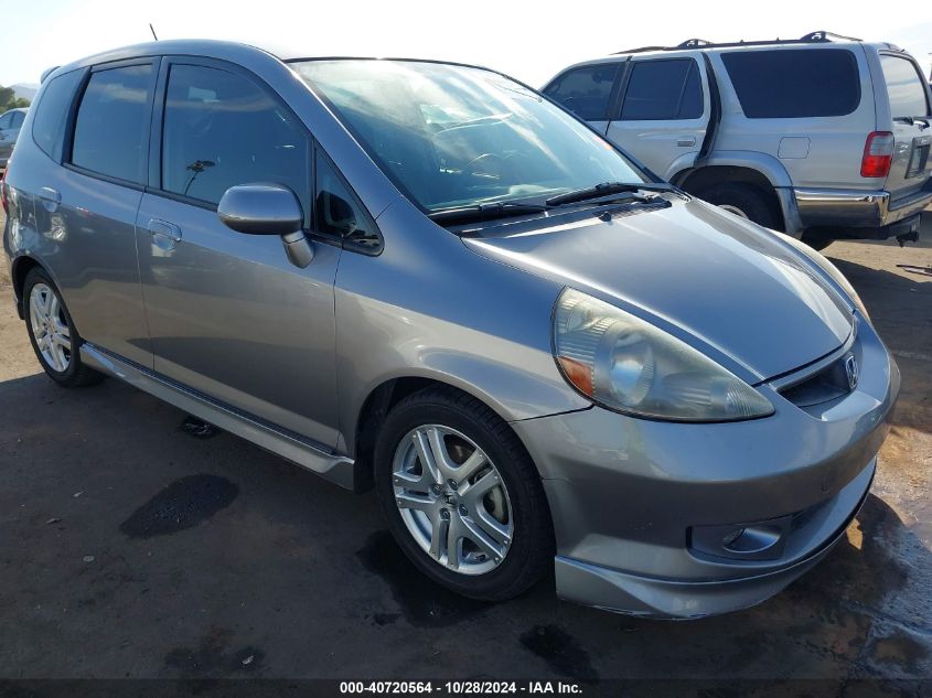 2007 Honda Fit Sport VIN: JHMGD386X7S008505 Lot: 40720564